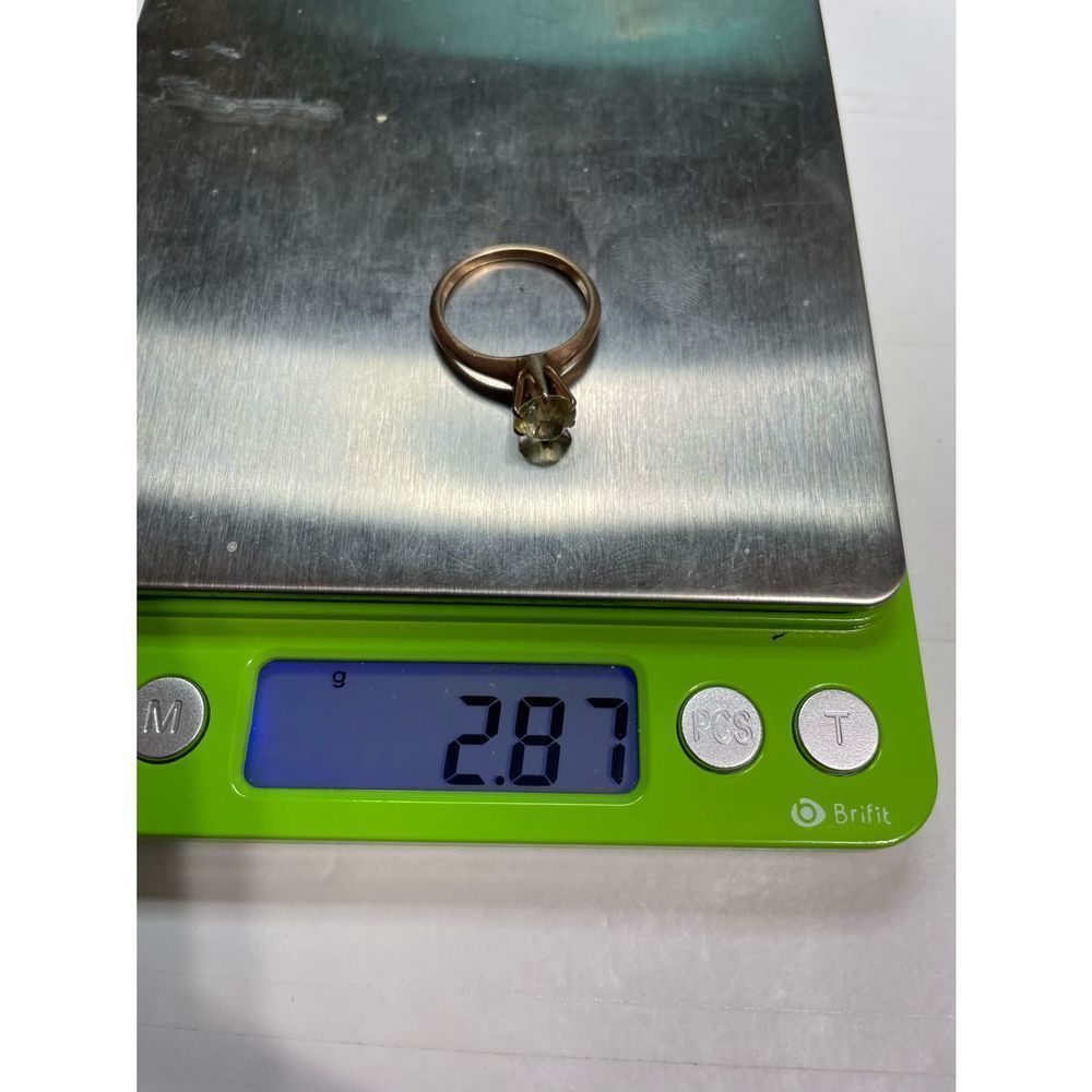 Vintage 10k yellow gold yellow sapphire ring - Picture 5 of 9
